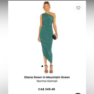 Diana Gown in Mountain Green - Norma Kamali